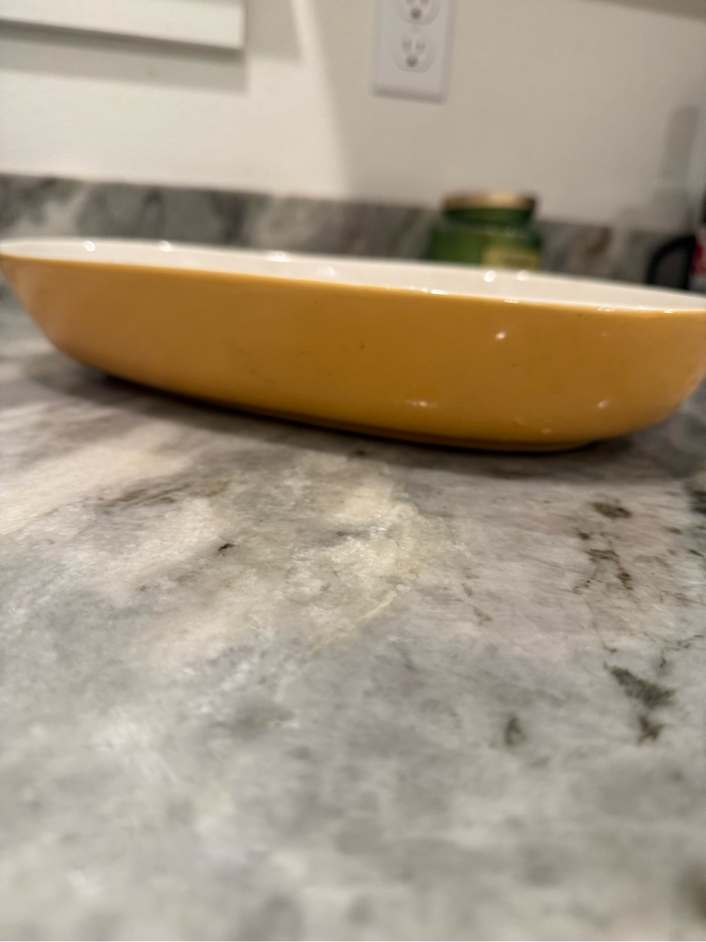 Yellow Ceramic Pear Shaped Serving Dish - Home Kitchen